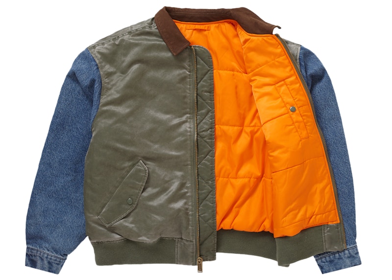 Order Supreme Chaqueta MA-1 Manga Denim Oliva