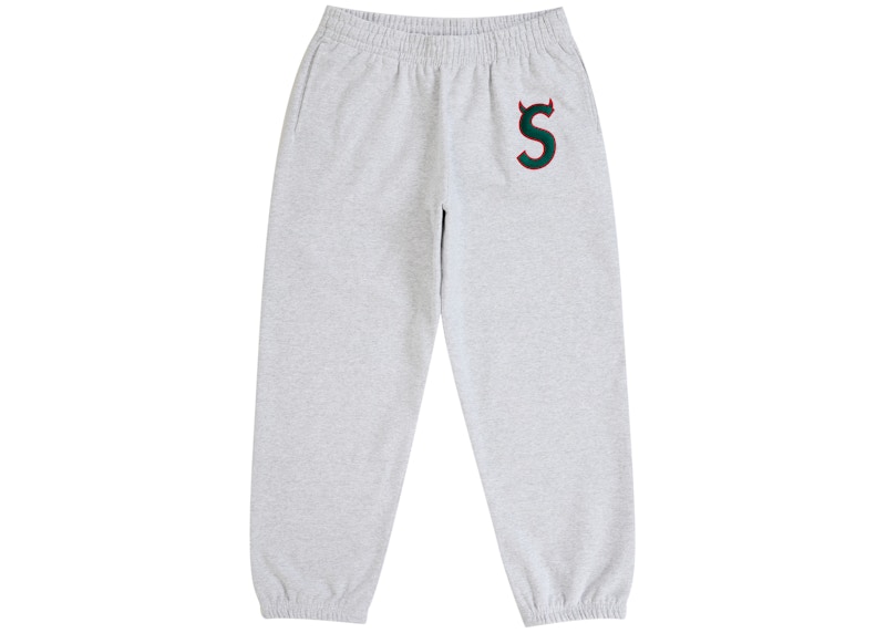 Supreme Devil S Logo Sweatpant Ash Grey