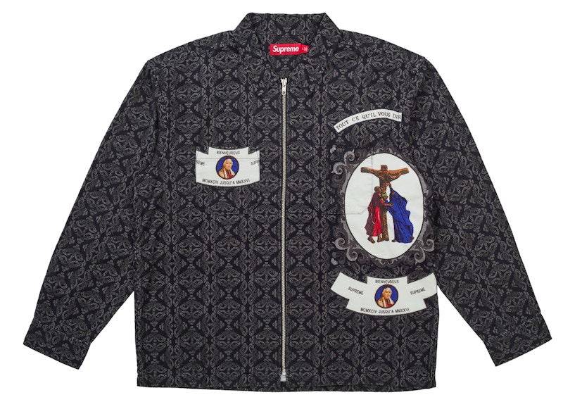 Supreme Devotion Flannel Zip Up Shirt Black