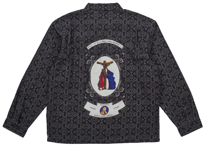 Order Supreme Devotion Flannel Zip Up Shirt Black
