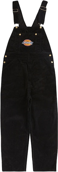 supreme-dickies-corduroy-overalls-black