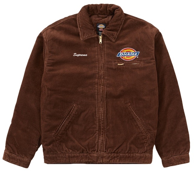 supreme-dickies-corduroy-work-jacket-brown