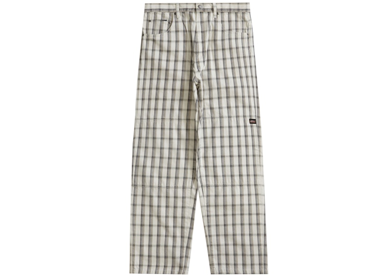 Buy Supreme Dickies Double Knee Baggy Jean White Plaid - Novelship