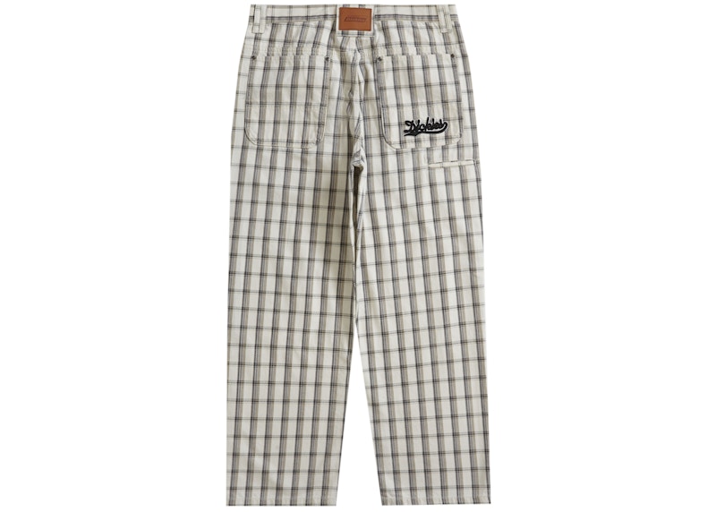 Supreme Dickies Double Knee Baggy Jean White Plaid 圖 2