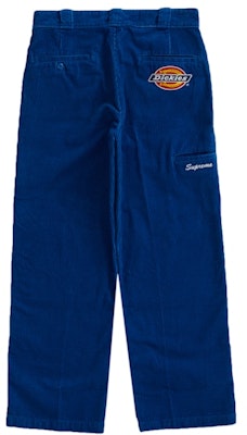 Supreme Dickies Double Knee Corduroy Work Pant Royal Buy Supreme Dickies Double Knee Corduroy Work Pant Royal