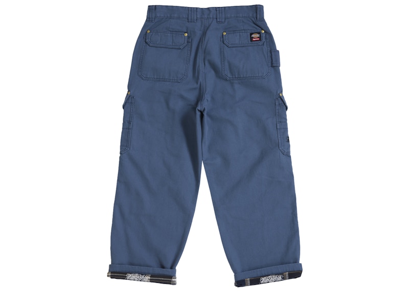 Supreme Dickies Flannel Lined Cargo Pant Blue 圖 2