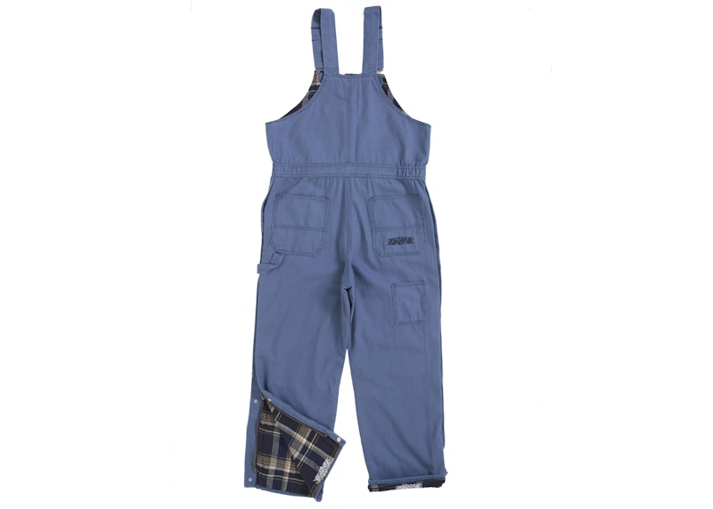 Lookbook シュプリーム ディッキーズ フランネル ラインド オーバーオール ブルー