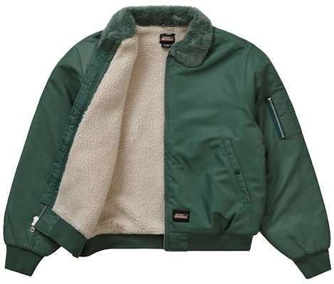 Supreme Dickies 绿色毛领飞行夹克 Order Supreme Dickies 绿色毛领飞行夹克