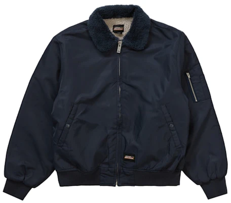 Jaket Bomber Supreme Dickies Berkerah Bulu Warna Navy Buy Jaket Bomber Supreme Dickies Berkerah Bulu Warna Navy