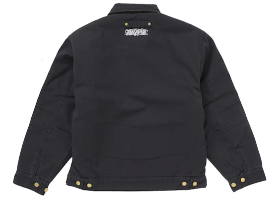 Supreme Dickies Jaket Kerja Hoodie Hitam Shop Supreme Dickies Jaket Kerja Hoodie Hitam