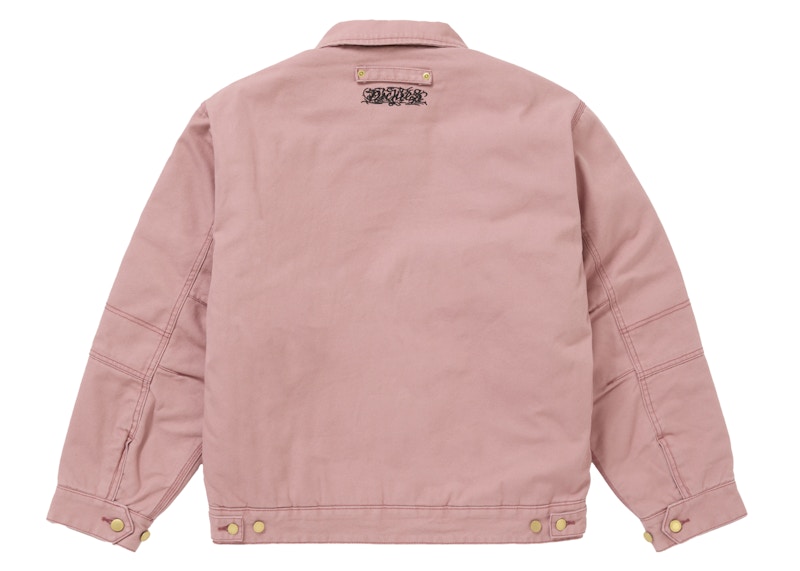 Shop Chaqueta de Trabajo con Capucha Supreme Dickies Rosa.