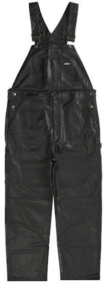 supreme-dickies-leather-overalls-black