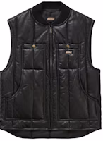 Supreme Dickies Leather Work Vest Black Supreme Dickies Leather Work Vest Black