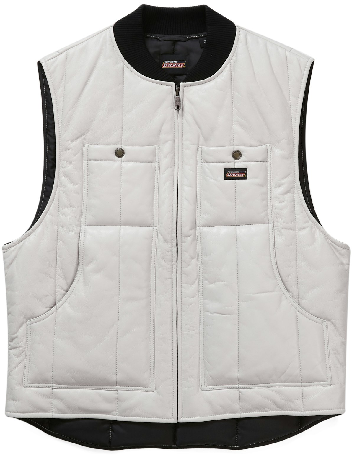 Supreme×Dickies Leather Work Vest Whiteディッキーズ