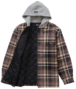 至尊牌狄克斯格紋連帽拉鍊襯衫 淺灰色 Order 至尊牌狄克斯格紋連帽拉鍊襯衫 淺灰色