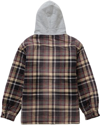 Supreme Dickies Plaid Hooded Zip Up Shirt Heather Grey - Novelship