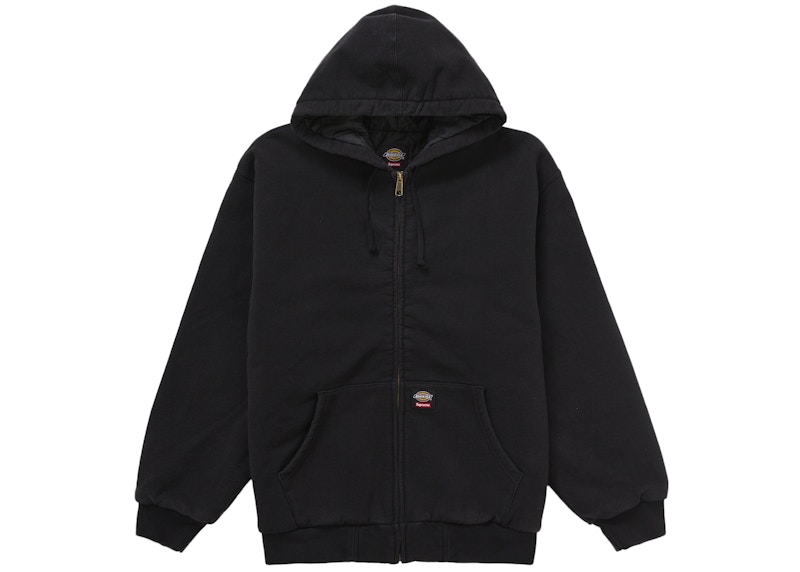 Supreme Dickies Quilted Lined Zip Up Hooded Sweatshirt (FW25) Black