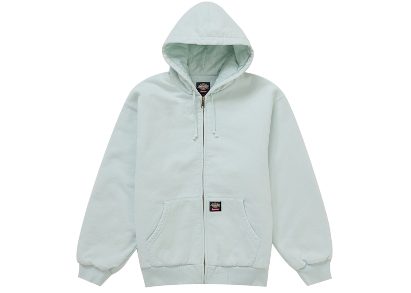 Supreme Dickies Quilted Lined Zip Up Hooded Sweatshirt (FW25) Light Blue