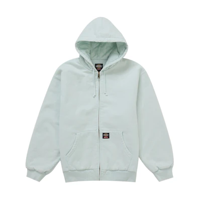 Supreme Dickies Quilted Lined Zip Up Hooded Sweatshirt (FW25) Light Blue