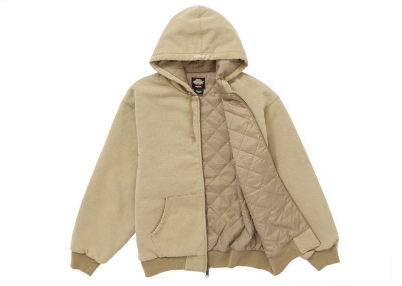 Supreme Dickies Quilted Lined Zip Up Hooded Sweatshirt Brown 圖 2