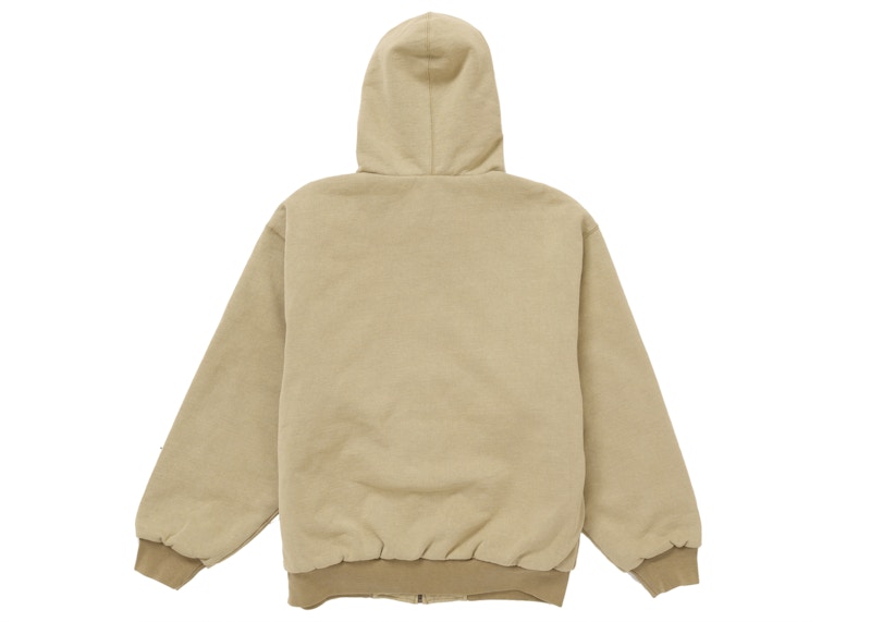 Supreme Dickies Quilted Lined Zip Up Hooded Sweatshirt Brown 圖 3