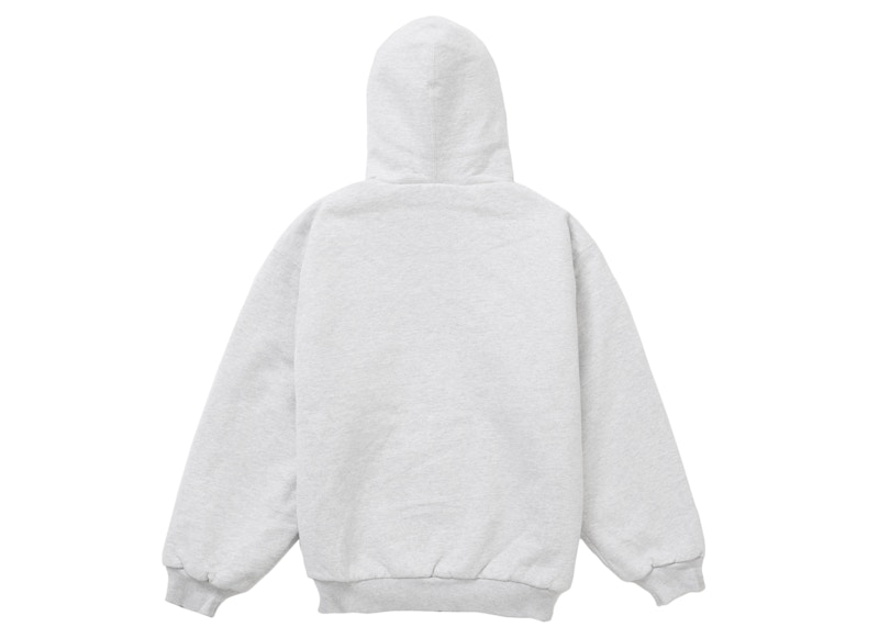 Supreme Dickies Quilted Lined Zip Up Hooded Sweatshirt Heather Grey 圖 3