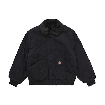 Supreme Dickies Reversible Quilted Faux Fur Work Jacket Black