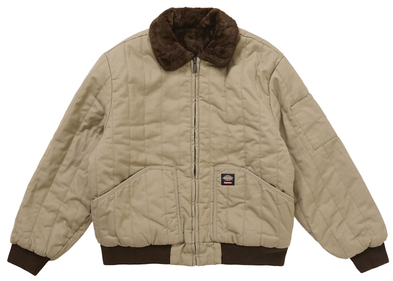 Supreme Dickies Reversible Quilted Faux Fur Work Jacket Brown
