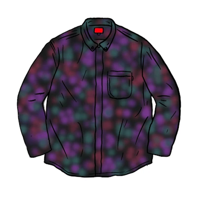 Supreme Digi Floral Corduroy Shirt Navy