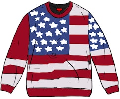 Supreme Digital Flag Sweater Red Supreme Digital Flag Sweater Red