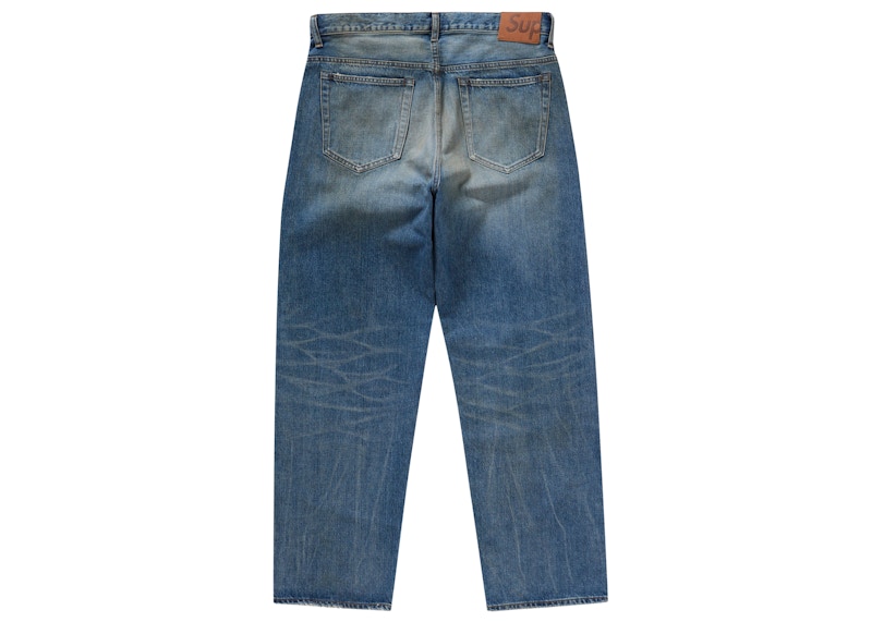 Supreme Distressed Loose Fit Selvedge Jean (FW24) Washed Indigo 圖 2