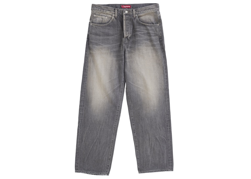 Buy Supreme 做旧宽松版型赤耳牛仔裤 (SS25) 水洗灰色