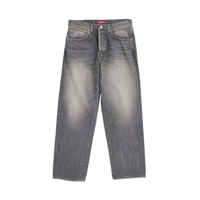 Supreme Distressed Loose Fit Selvedge Jean (SS25) Washed Grey