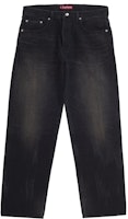 Supreme Distressed Loose Fit Selvedge Jean (SS25) Washed Black Supreme Distressed Loose Fit Selvedge Jean (SS25) Washed Black