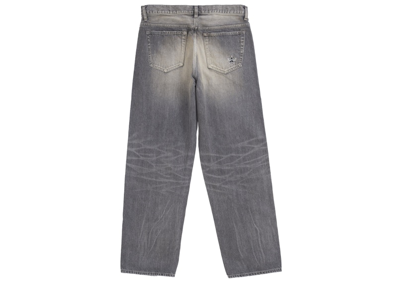 Order Supreme 做旧宽松版型赤耳牛仔裤 (SS25) 水洗灰色