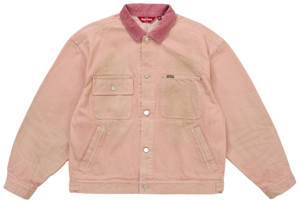 Supreme Jaket Trucker Selvedge Distressed (FW25) Pink Wash Buy Supreme Jaket Trucker Selvedge Distressed (FW25) Pink Wash