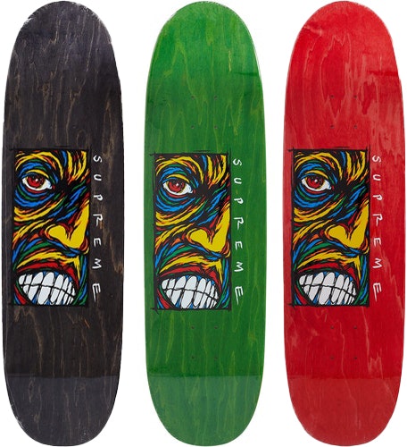 Supreme Disturbed Skateboard Deck Black/Lime/Red Set - Novelship