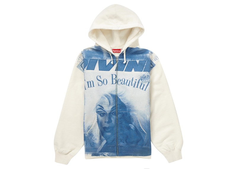 Supreme Divine Zip Up Hooded Sweatshirt White