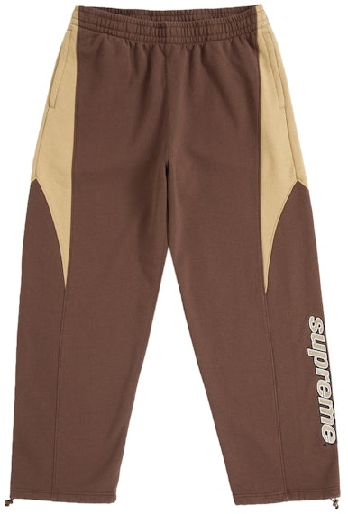 supreme-division-sweatpant-brown