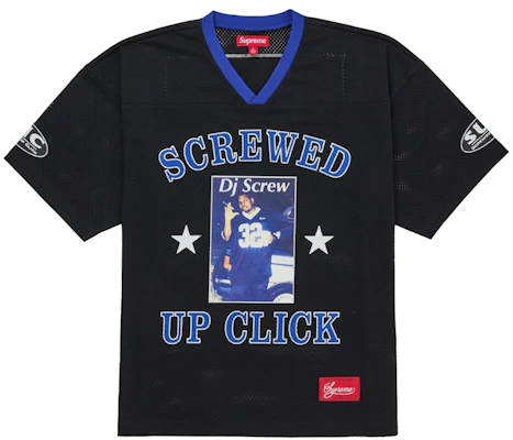 Jersey de Fútbol Negro Supreme DJ Screw Buy Jersey de Fútbol Negro Supreme DJ Screw