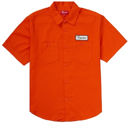 Supreme Dog S/S Work Shirt Orange Order Supreme Dog S/S Work Shirt Orange