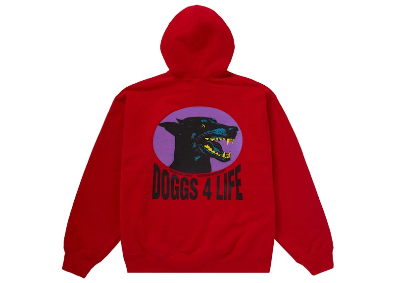 Supreme Doggs Hooded Sweatshirt Red