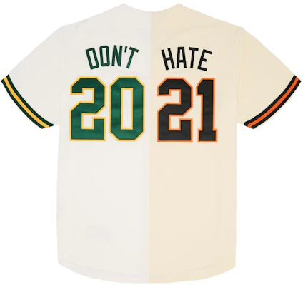 Supreme Don't Hate Baseball Jersey Natural - Jersi Baseball Natural Order Supreme Don't Hate Baseball Jersey Natural - Jersi Baseball Natural