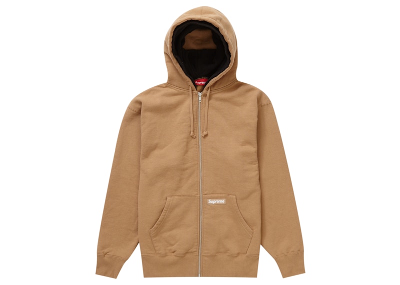 Supreme Double Hood Facemask Zip Up Hooded Sweatshirt Light Brown 圖 2