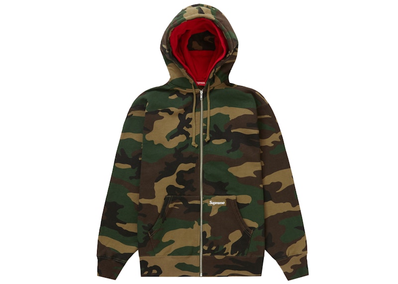 Supreme Double Hood Facemask Zip Up Hooded Sweatshirt Woodland Camo 圖 2