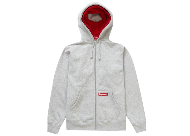 Supreme Double Hood Facemask Zip Up Hooded Sweatshirt Heather Grey 圖 2