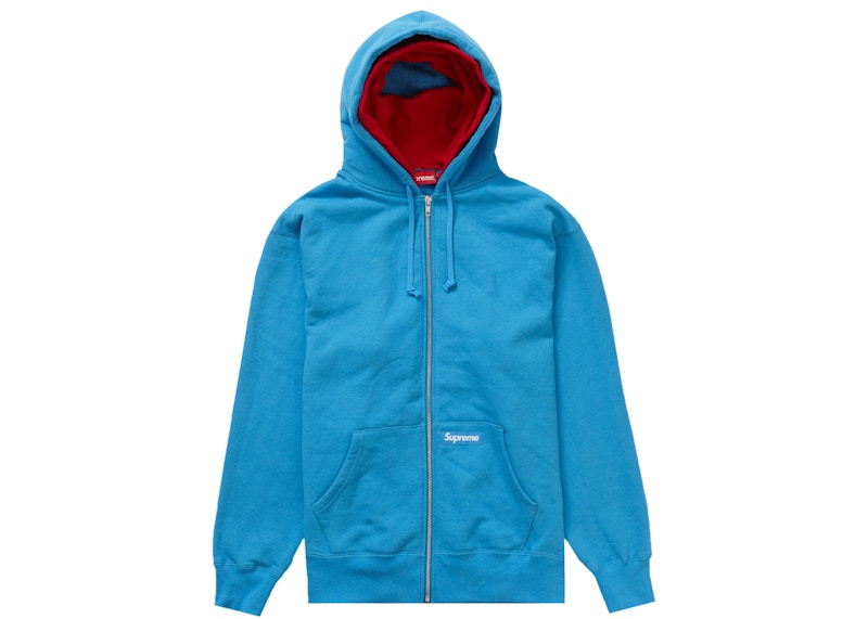 Order Supreme Double Hood Facemask Zip Up Hooded Sweatshirt Bright Royal