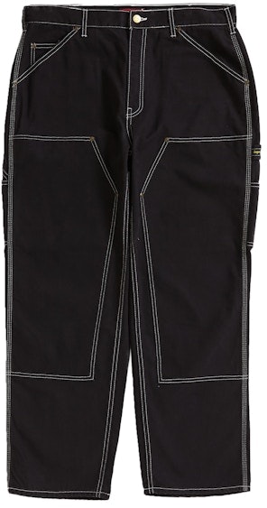 supreme-double-knee-canvas-painter-pant-black
