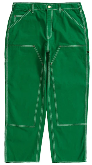supreme-double-knee-canvas-painter-pant-green