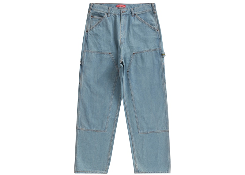 Buy Supremeダブルニーデニムペインターパンツ (ブルー)
